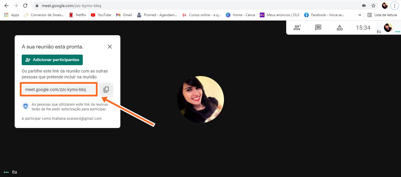 Como criar um link fixo no Google Meet